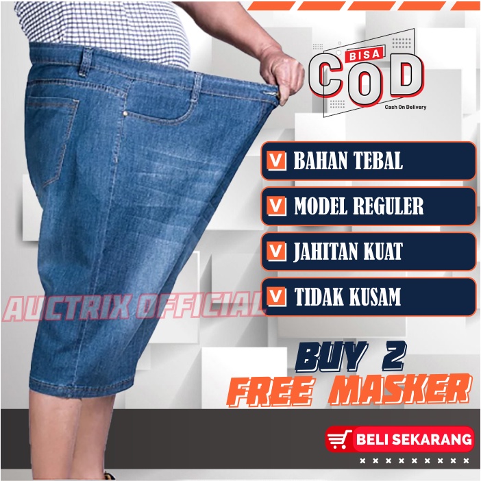 Celana Jeans Pendek Pria Cowok Jumbo Big Size 27-44 Distro Laki laki Premium Dewasa