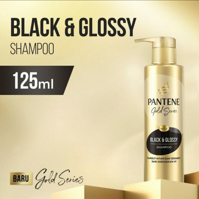 pantene shampoo gold series black & glossy 125ml