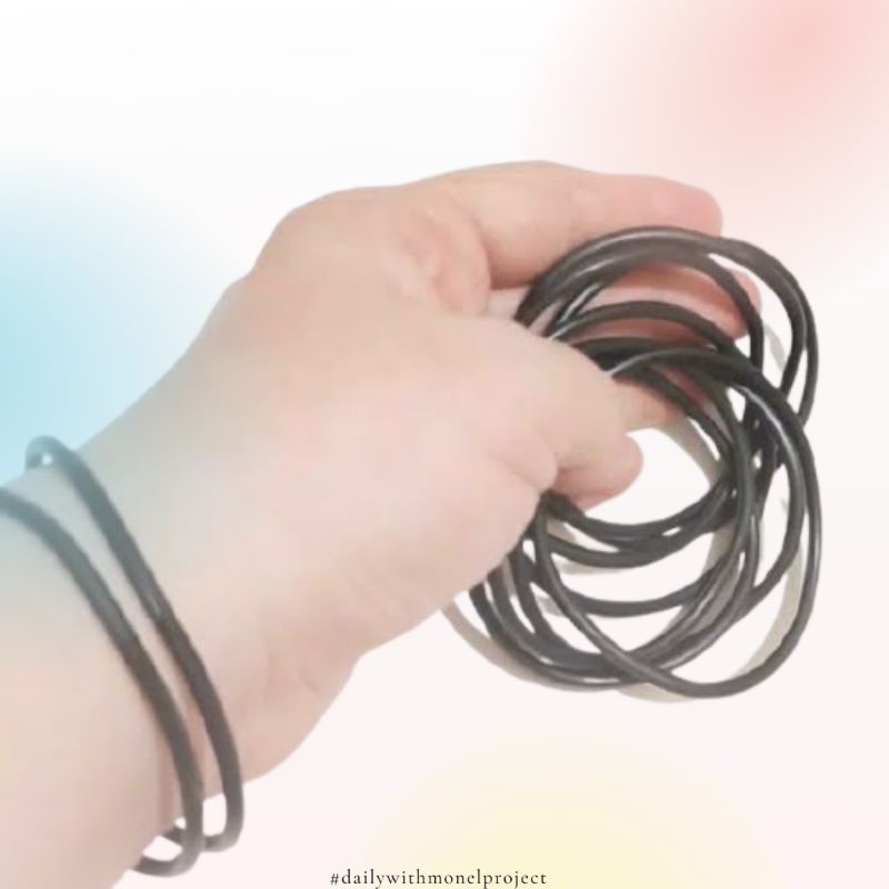 Karet Gelang Pria Wanita Isi 3 Pcs | Bulat &amp; Kotak