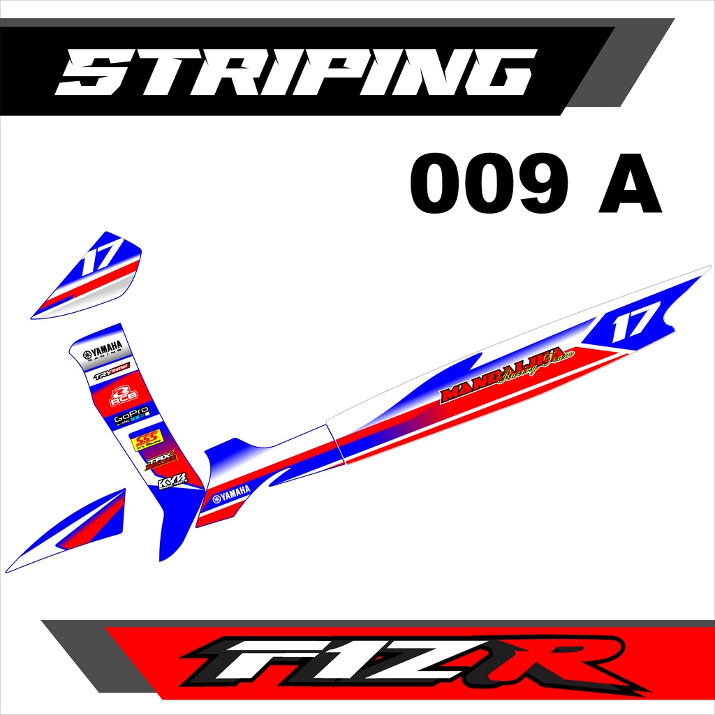 Striping Lis F1ZR - Stiker Variasi F1ZR Lis Variasi Design RACING STYLE  - 009