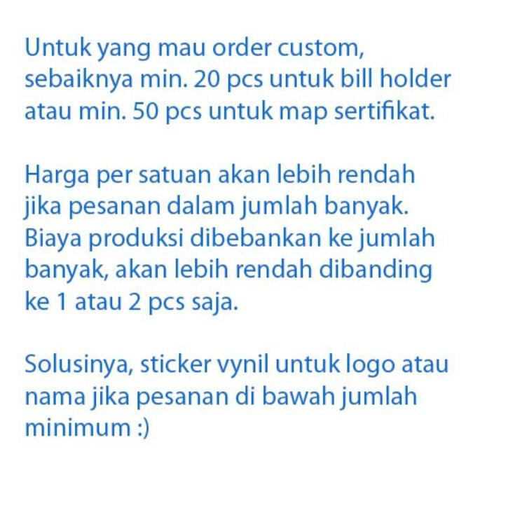 

[KODE PRODUK LHQ8440] Bill Holder Cover Bill Resto Cafe Hotel