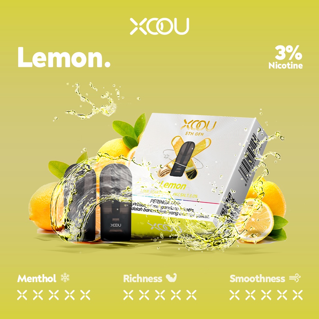 XOOU 5th Generation Mint Flavour 2 CTG - Lemon