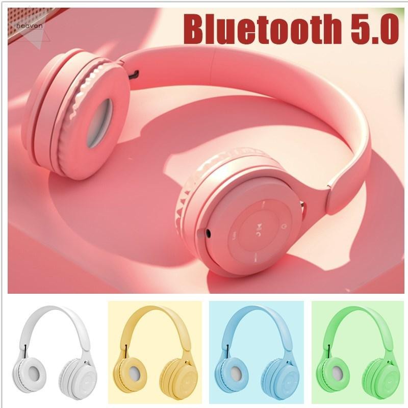 Headset Bluetooth Bando Macaron  Y08 Headphone Super Bass Stereo Wireless Original