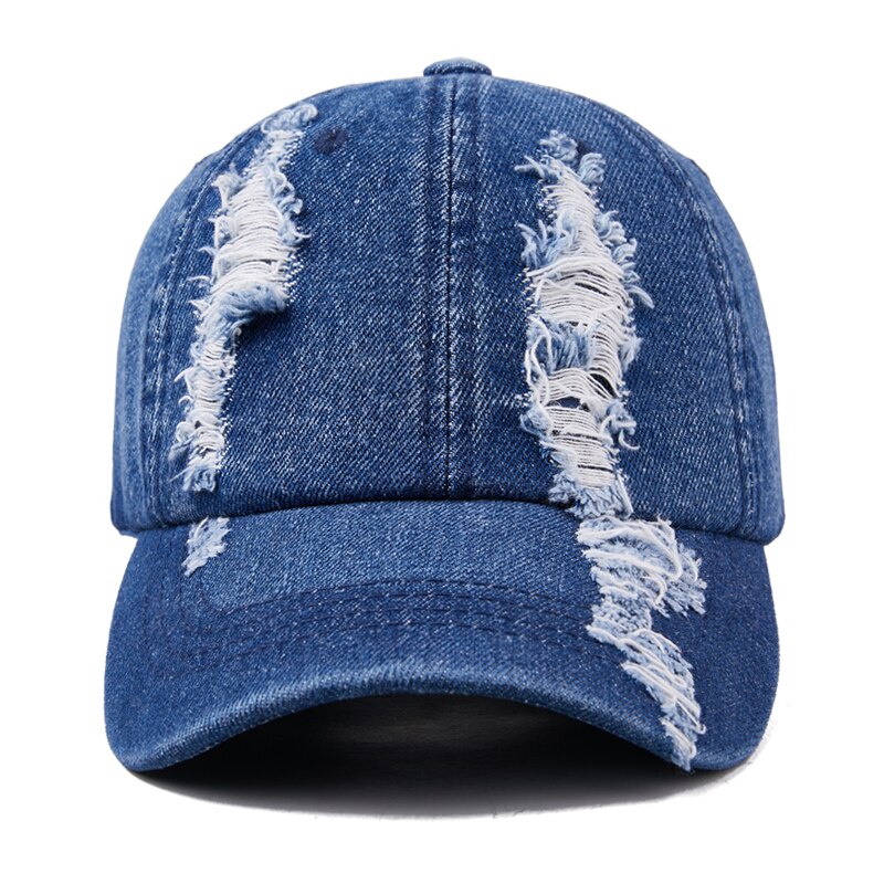 new cap festivals hole denim baseball cap snapback topi pria topi wanita fashion washing cowboy hats bone SunHip hop jeans cap Casquette gorras