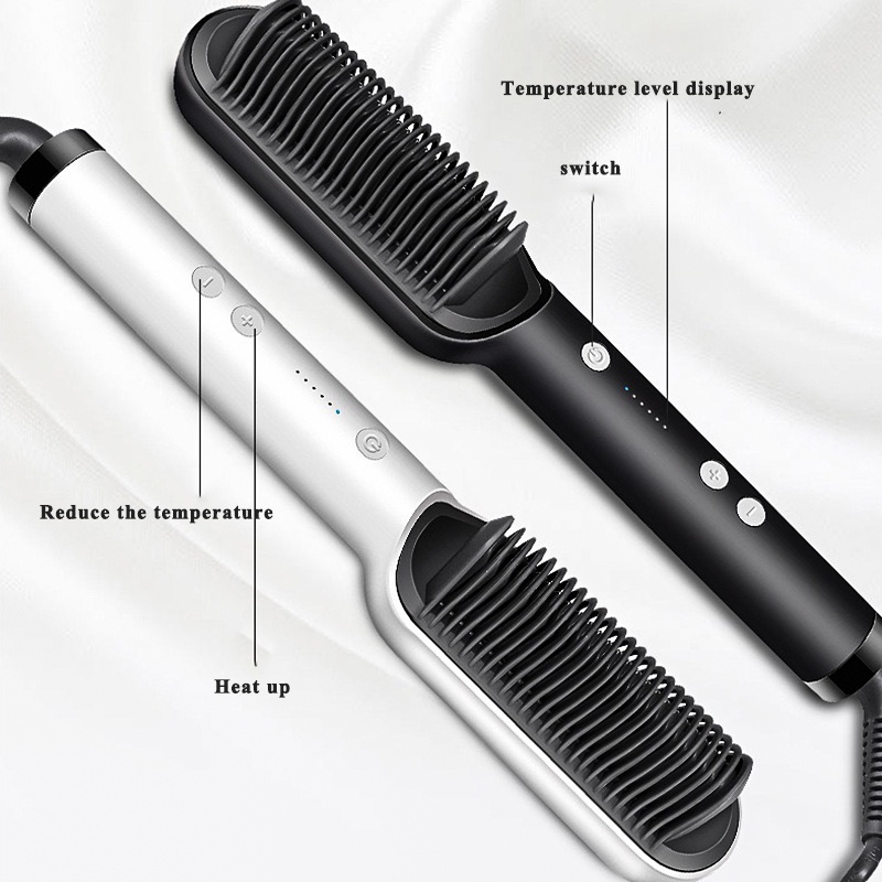 Catok Sisir Pelurus Rambut Hair Straightener FH909 2 in 1 catokan sisir listrik