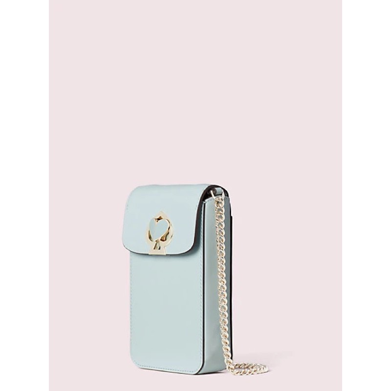 Kate Spade KS nicola twistlock north south flap crossbody Cloud Mist