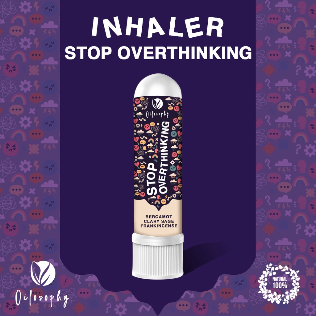 Inhaler Overthinking - Inheler Essensial Oil Aromatherapy Penenang Pikiran Penambah Imun Tubuh - Inhaller Aromaterapi Bergamot Essential Oil Herbal Frankincense Oil Relaxing Aroma - Pereda Stres Dewasa Pelega Hidung Herbal Paling Ampuh Original Murah COD