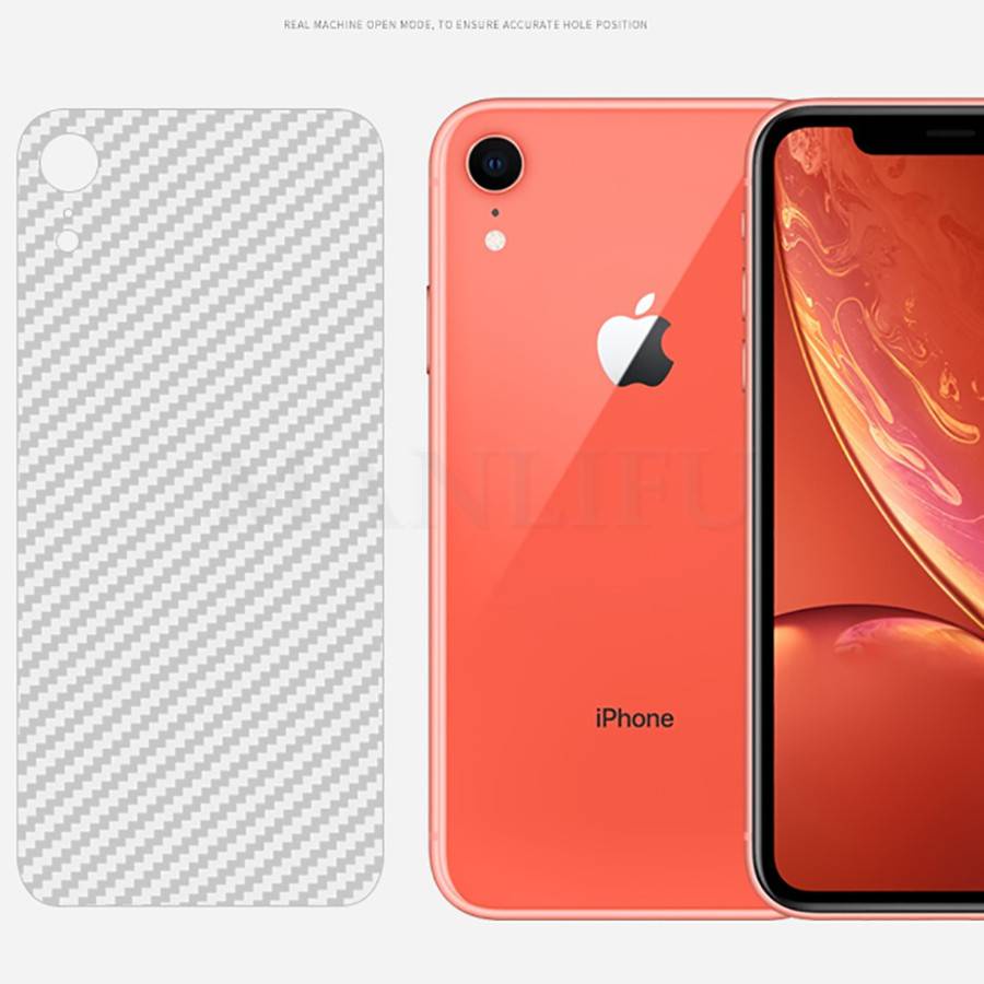 Film Pelindung Layar Belakang Bahan Serat Karbon 3d Untuk Iphone 11 12 Pro Max Mini 7 8 Plus X Xs Max Xr Se 2020