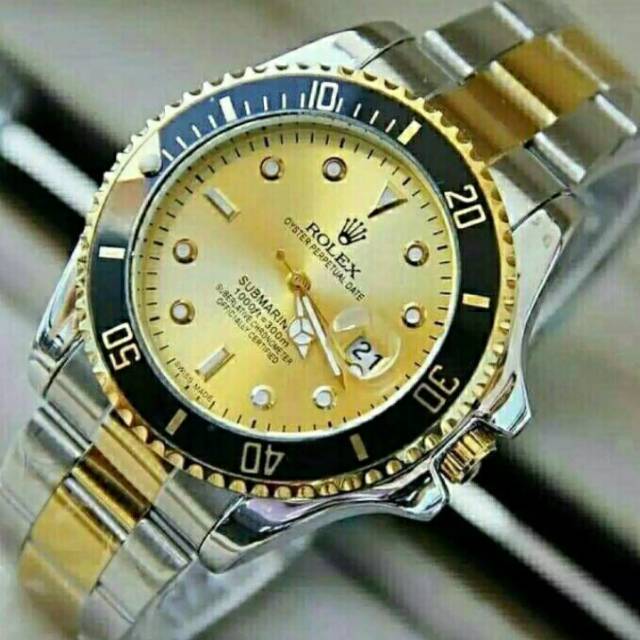 Jam tangan rolex submarinir tali rantai tanggal/jam tangan rolex /jam tangan pria / jam tangan mewah