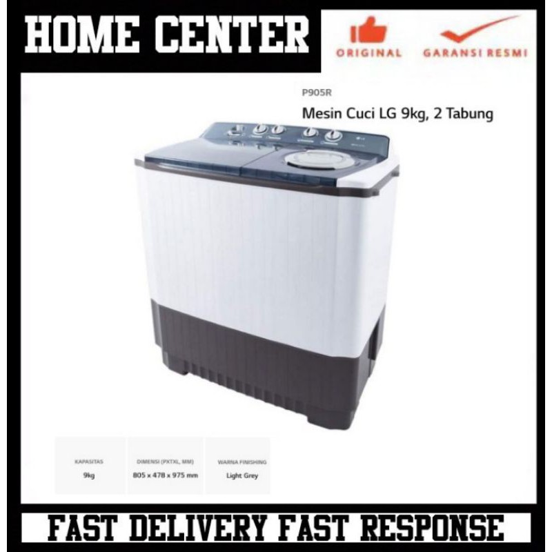 LG TWIN TUB P905R LG MESIN CUCI 9KG MESIN CUCI 2 TABUNG LG 9KG