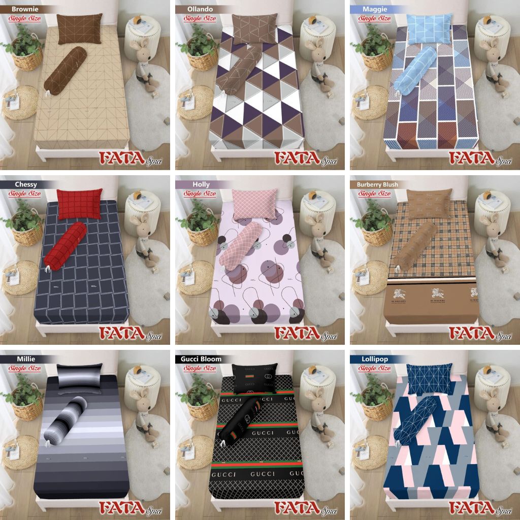 RC Fata Sprei Single Size Ukuran 120x200 cm Motif Anak dan Minimalis Amora Cecilia Hillary Sammira