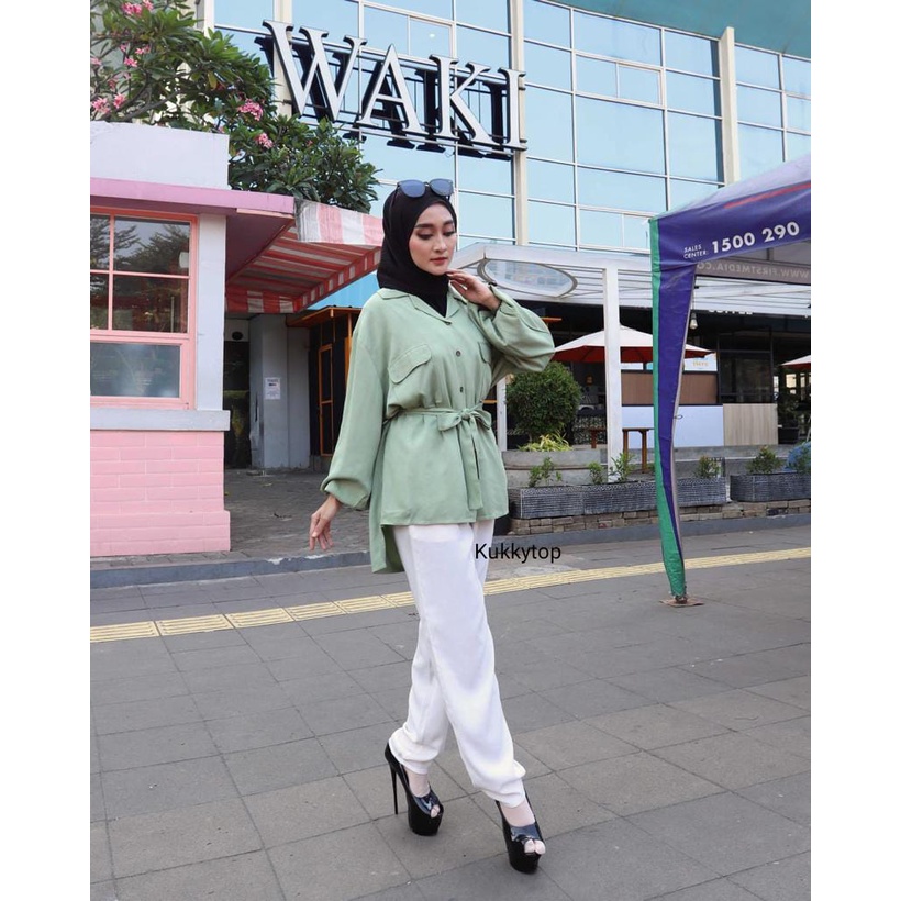 Kukky Top Baju Atasan Wanita Oversize Fashion Muslim Korean Style 12708
