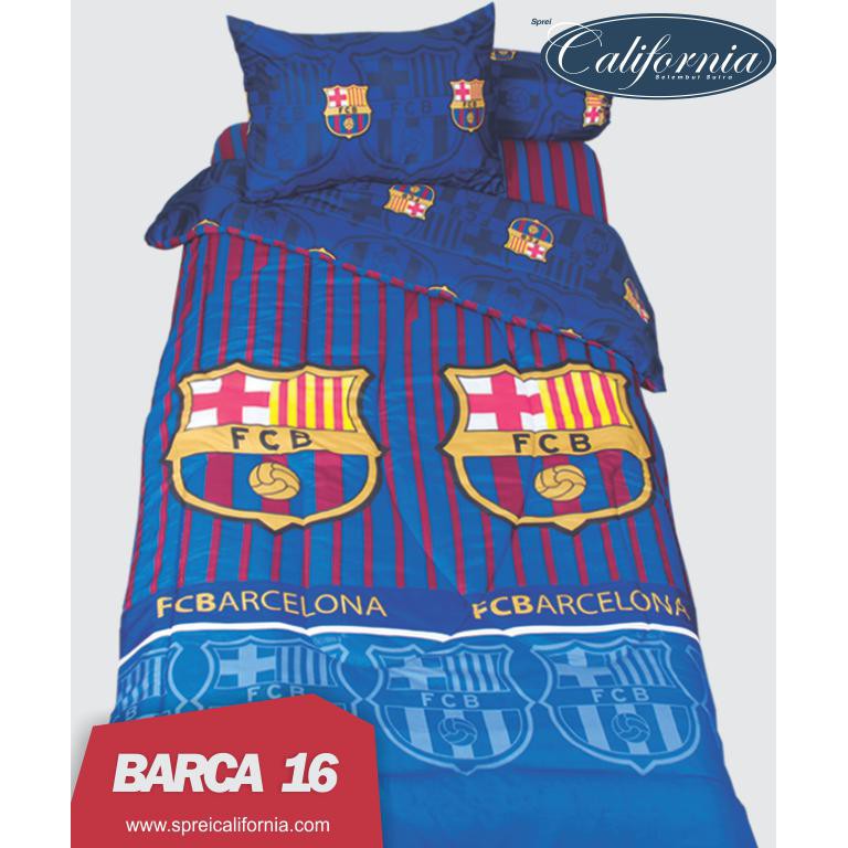 California, Sprei California Barca 16 No.4 Single 100 Seprai Sprai Bantal Guling ,Kualitas Terbaik