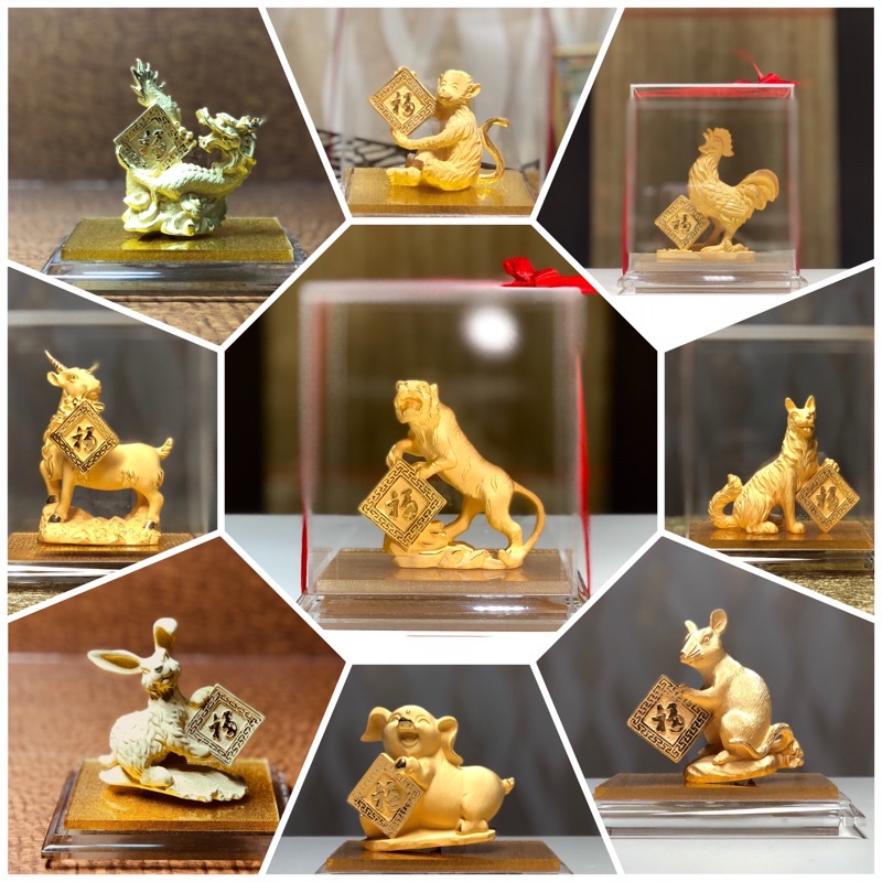 Patung Sepuhan Emas 24karat Shio