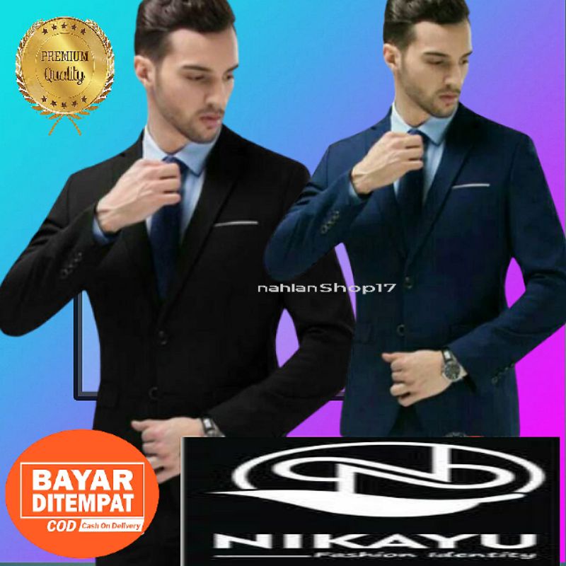 JAS PRIA SLIMFIT FORMAL WISUDA WEDDING / JAZ SLIMFT NIKAYU / BLAZER NIKAYU / JAS SLIMFIT NIKAYU