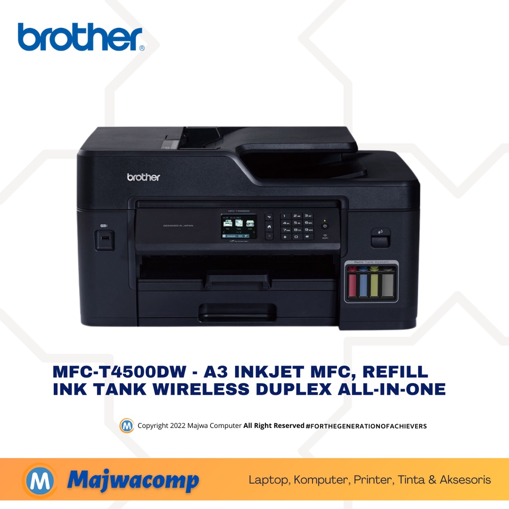 Printer Brother MFC-T4500DW Inkjet Printer A3 Wireless Duplex With ADF