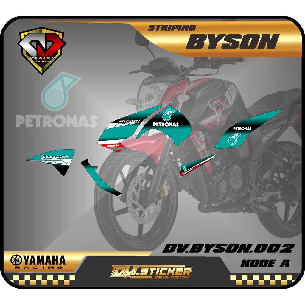 Striping Motor Byson PETRONAS Stiker Variasi Motor Byson PETRONAS Shopee Indonesia