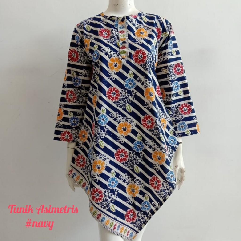 Tunik Batik Solo Tunik Asimetris Dress Batik Halus Asli Solo Shopee Indonesia