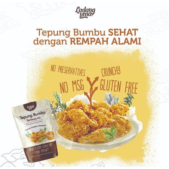 

Ladang Lima Tepung Bumbu Original Crispy 150 gr