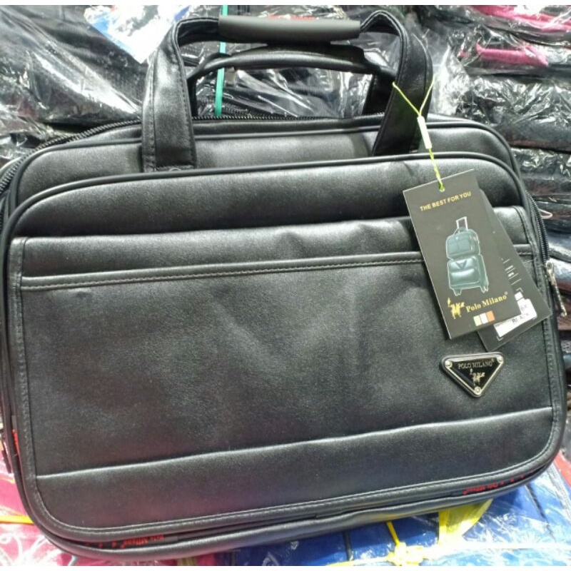 TAS KANTOR LAPTOP FOLIO POLO MILANO EXPANDING (dibesarkan) KULIT ORIGINAL BRIEFCASE SELEMPANG  ANTI AIR TERMURAH TERLARIS