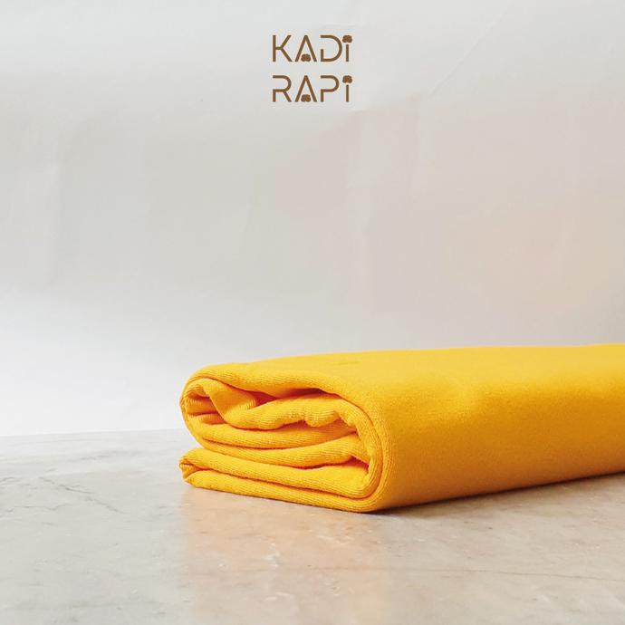 Produk Unggulan] KAIN BAHAN KAOS KATUN COMBED 20S YELLOW GOLD+RIB REAKTIF