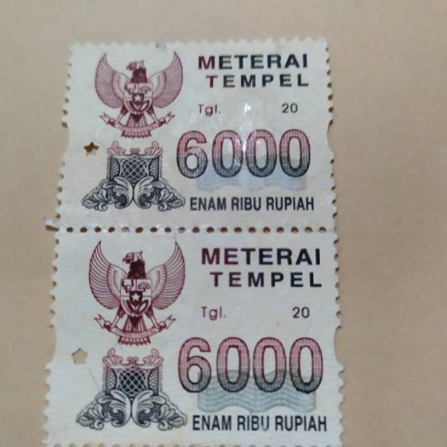 MATERAI 6000 RUPIAH TAHUN 2003-2005