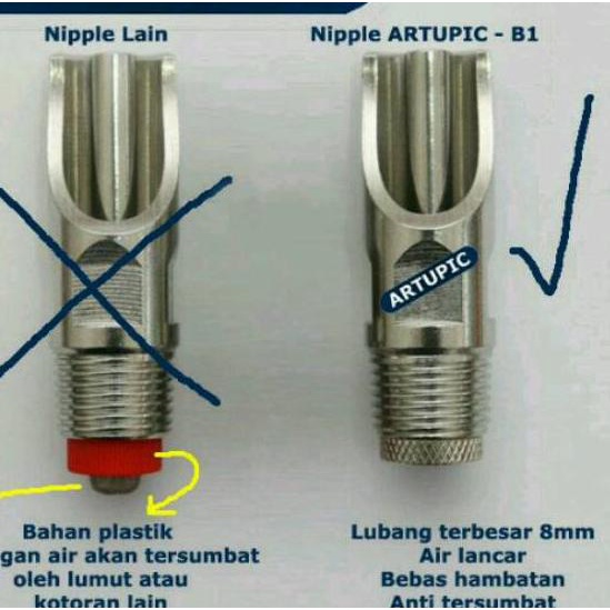 ♣ Nippel Babi B1 ARTUPIC Alat Minum Nipple Nipel Nepel Dot Babi B1 ARTUPIC ⅍