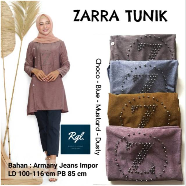 Zara Tunik Kaos Import