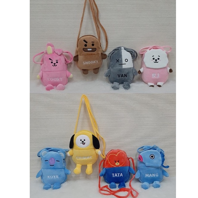 Toysopedia Tas Selempang Anak Size 23cm/Slempang TAta Chimmy Koya Rj Van MAng Kado Tas Anak