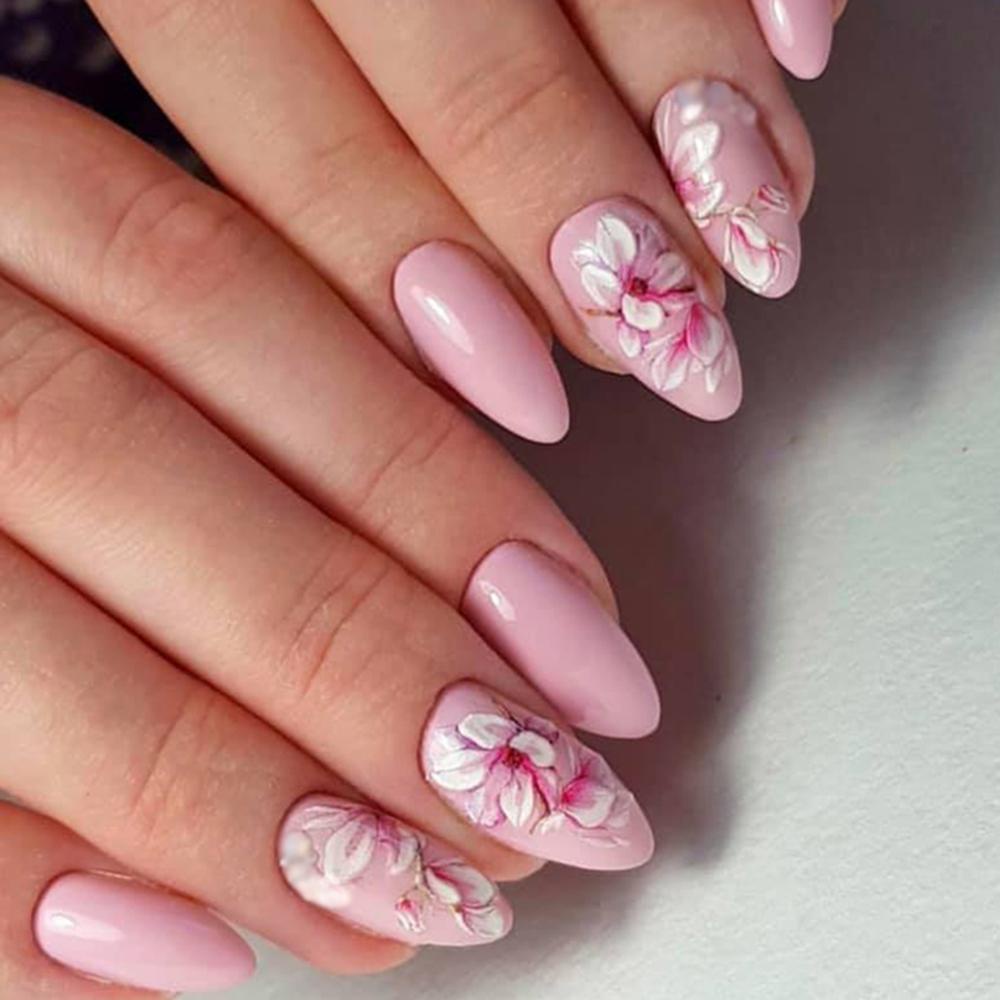 AUGUSTINA Agustin 5D Timbul Kuku Stiker Salon Murai Mawar Bunga Matahari Merah Peony Gardenia Kupu-Kupu Manikur Aksesoris Kuku Foil Decals DIY Nail Art