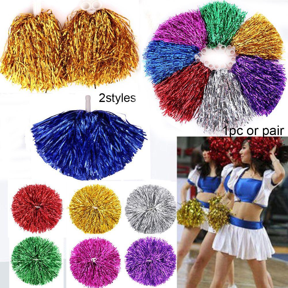 Populer 1pc/1pasang Pompom Cheerleader 2model Penghias Pesta Tari Bunga Kompetisi Mewah