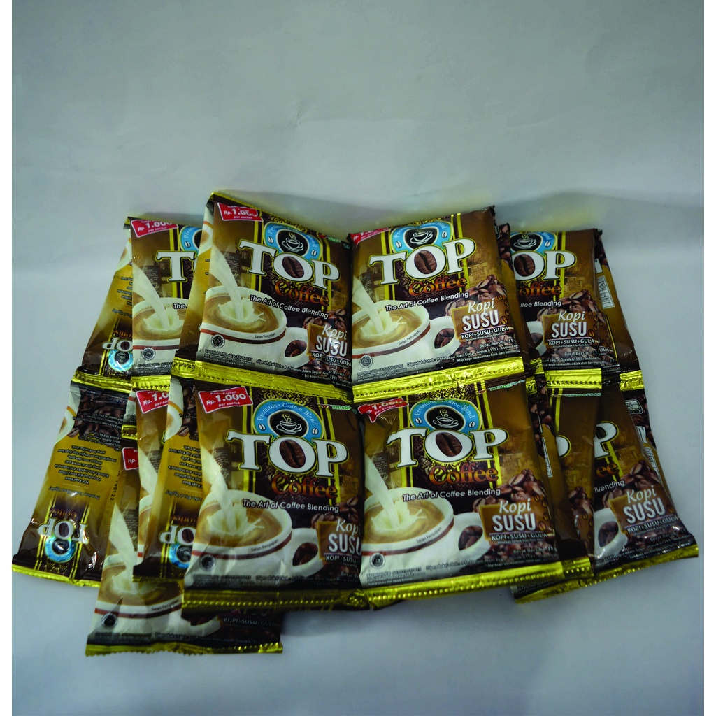 

TOP Coffee Kopi Susu (Kopi+Susu+Gula) Sachet 31 Gram (12 Sachet)