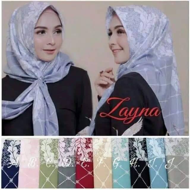 SEGIEMPAT SATIN ABSTRAK JILBAB ADEEVA SCARF. KERUDUNG LAIMIZ LAMIZ. HIJAB SQUARE LAMIS
