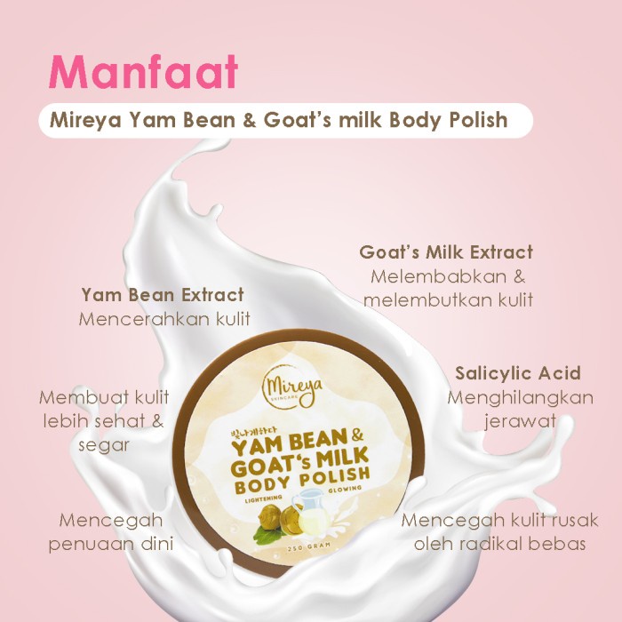 Mireya Sakura &amp; Pearl rice goat milk matcha yam bean Body Polishc