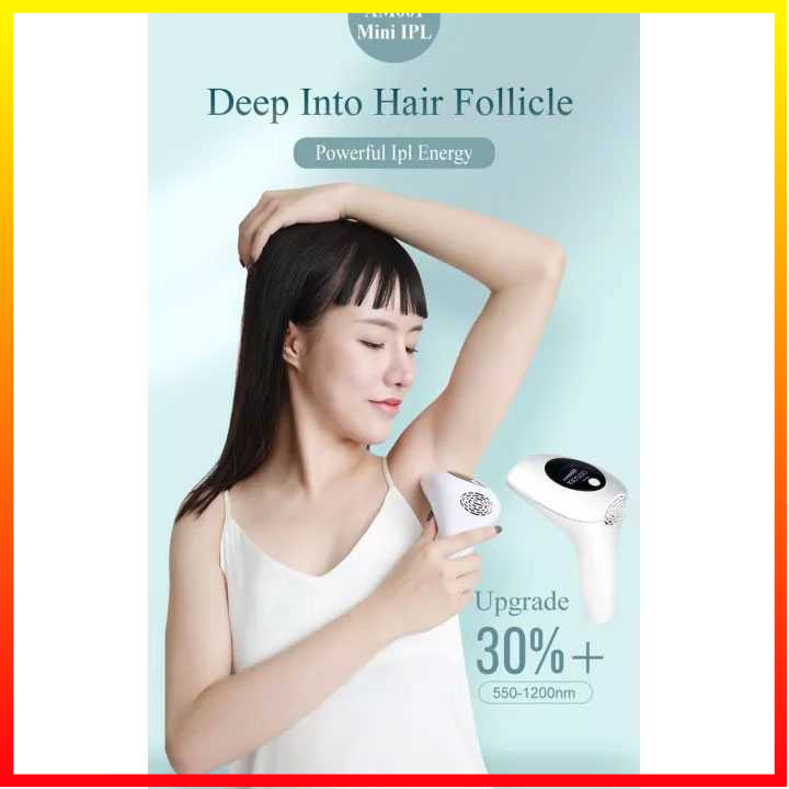 Laser Epilator Permanent Hair Removal Layar LCD 900000 Kedipan Flash Tingkat Energi Dapat Disesuaikan Lescolton IPL - 7CHX7QWH