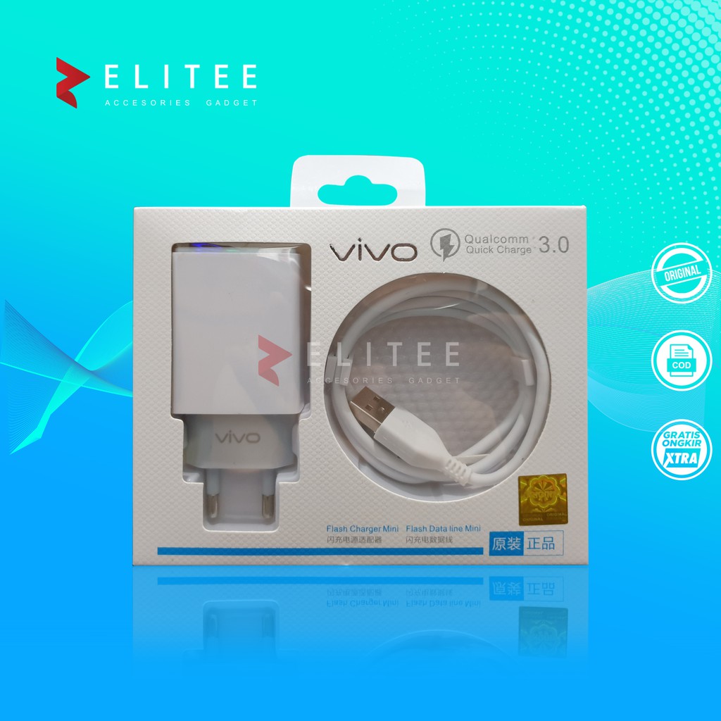 Charger VIVO VOOC Original Qualcomm 3.0 Quick Fast Charging