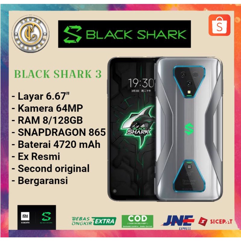 xiaomi blackshark black shark 3 8/128gb second fullset