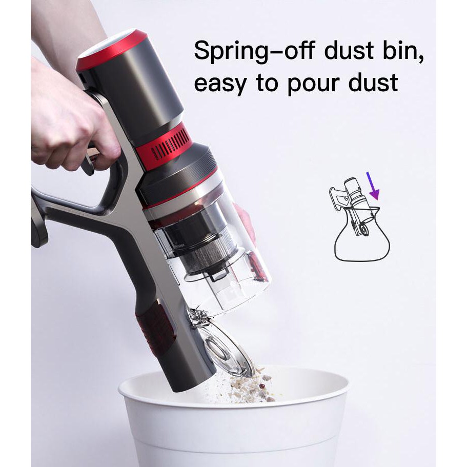 KURUMI KV-06 Cordless Stick Vacuum Cleaner with Bed &amp; Mop Brush