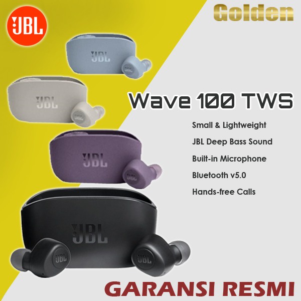 JBL Wave 100 / W100 TWS True Wireless Earphones Garansi Resmi