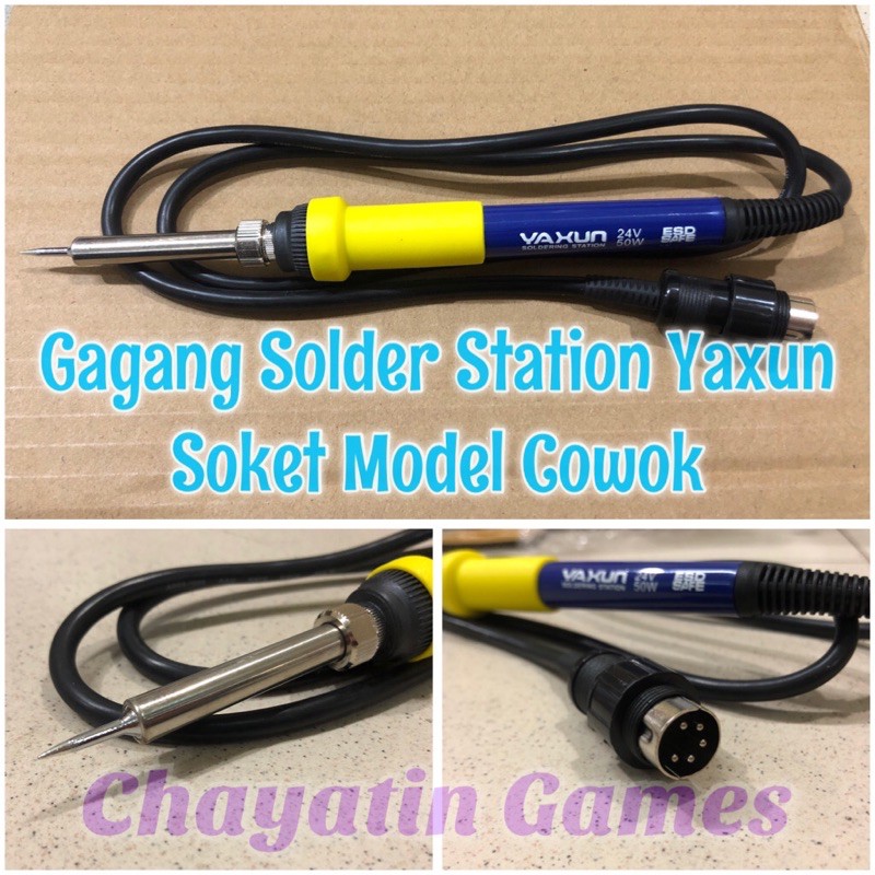 Gagang Solder Station Original Merk Yaxun Model Soket Cowok