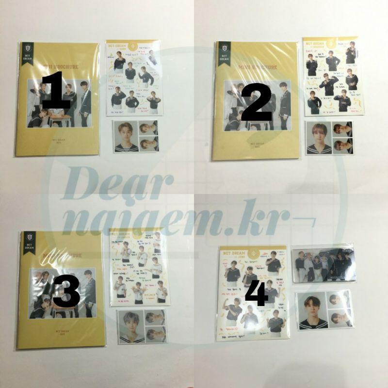 NCT DREAM BACK TO SCHOOL ID PHOTO STICKER MINI BROCHURE HAECHAN MARK JENO JAEMIN PC