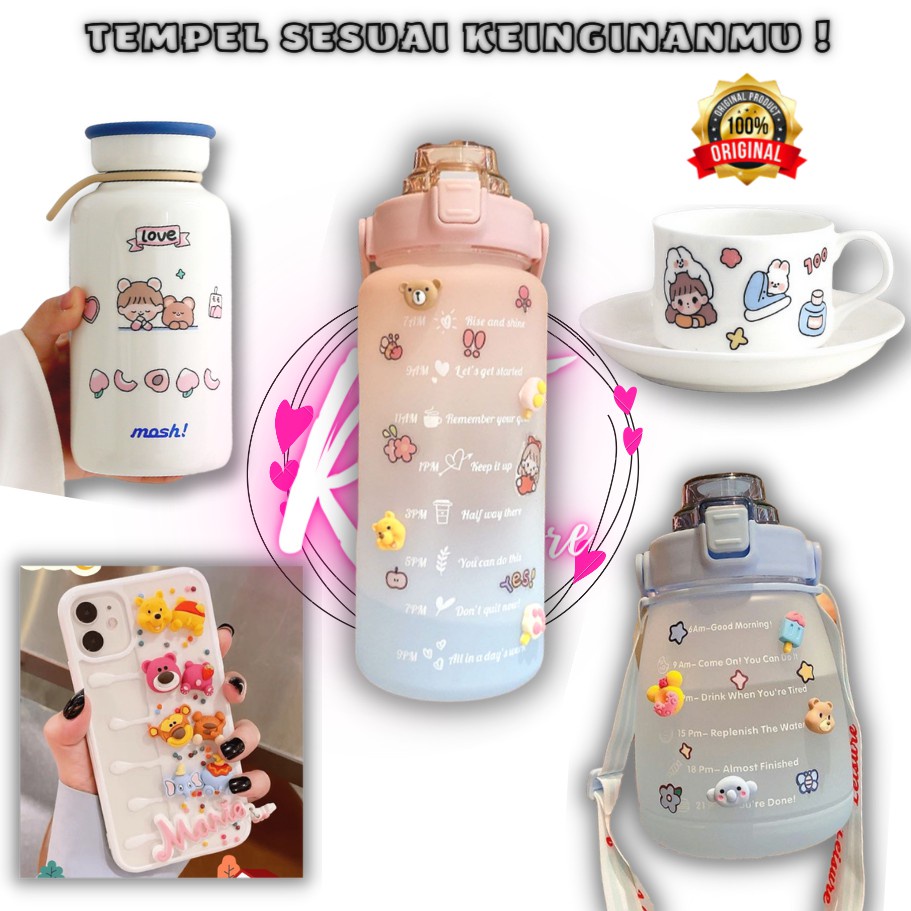 Random Sticker Lucu Aesthtic Cute Botol Air Minum Anak Sticker Laptop Stiker Diary HP Random 4 PCS