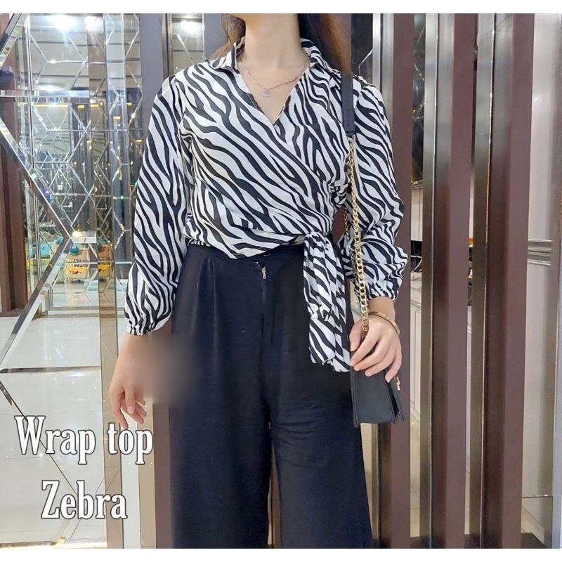 Tq88indonesia Baju Blouse Wanita Terbaru/  WRAP TOP / Angelie Wrap Top / Angel Wrap Top / atasan kimono ikat / Ootd Terbaru / Outfit citayam