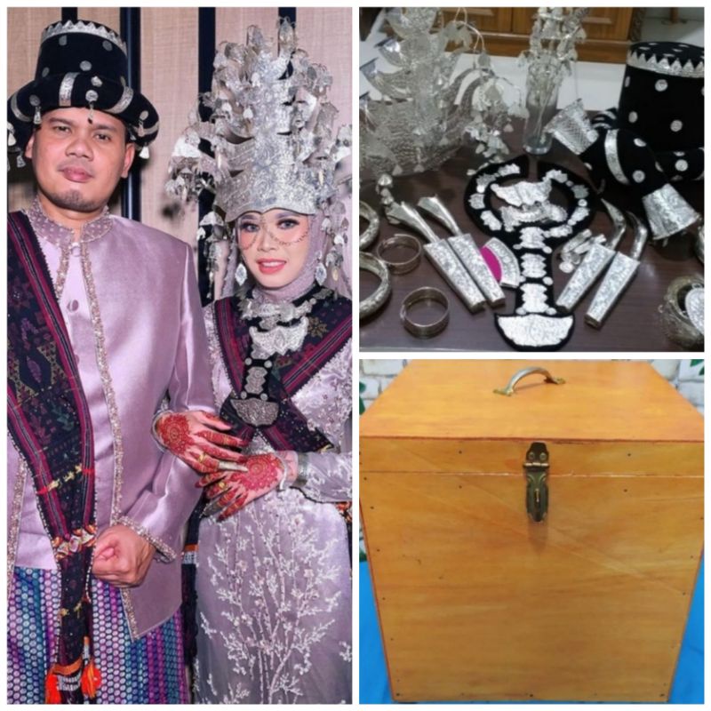 PAKET KOMPLIT ACC ASLI MANDAILING SILVER/ PENGANTIN MANDAILING