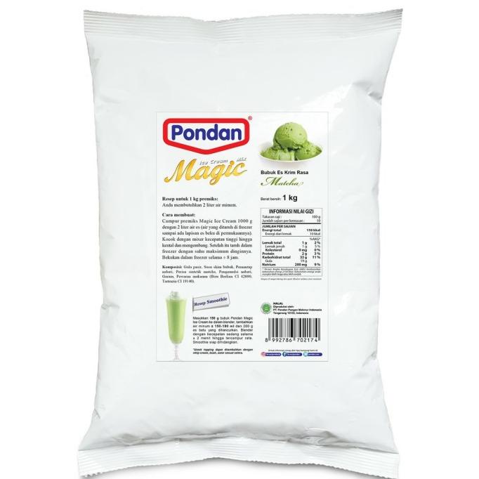 

BAYAR DITEMPAT Bahan EsKrim Pondan Matcha 1kg / Rasa Greentea