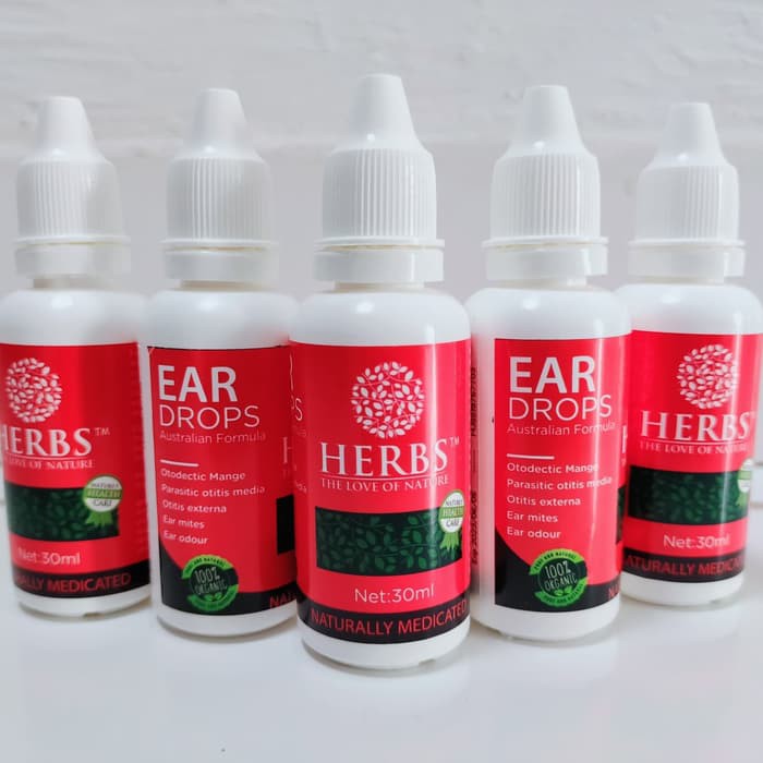 Obat Tetes Telinga Kucing Anjing Kelinci - Herbs Ear Drops 30ml