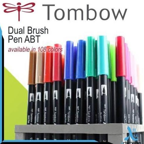 

(BISA COD) Tombow Dual Brush Pens, 107 colors + 1 blender, made in Japan TERJAMIN Kode 273