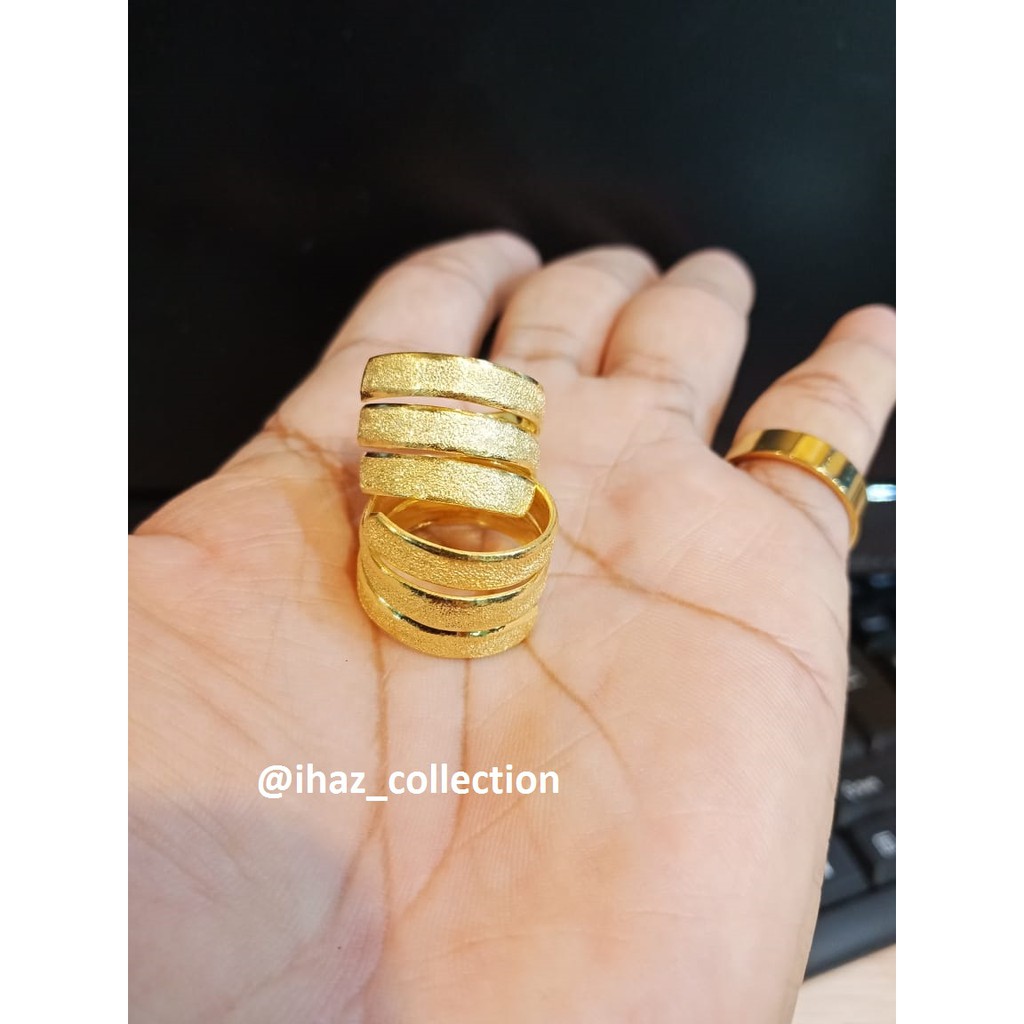 cincin lapis emas murni pasiran kaca khas aceh