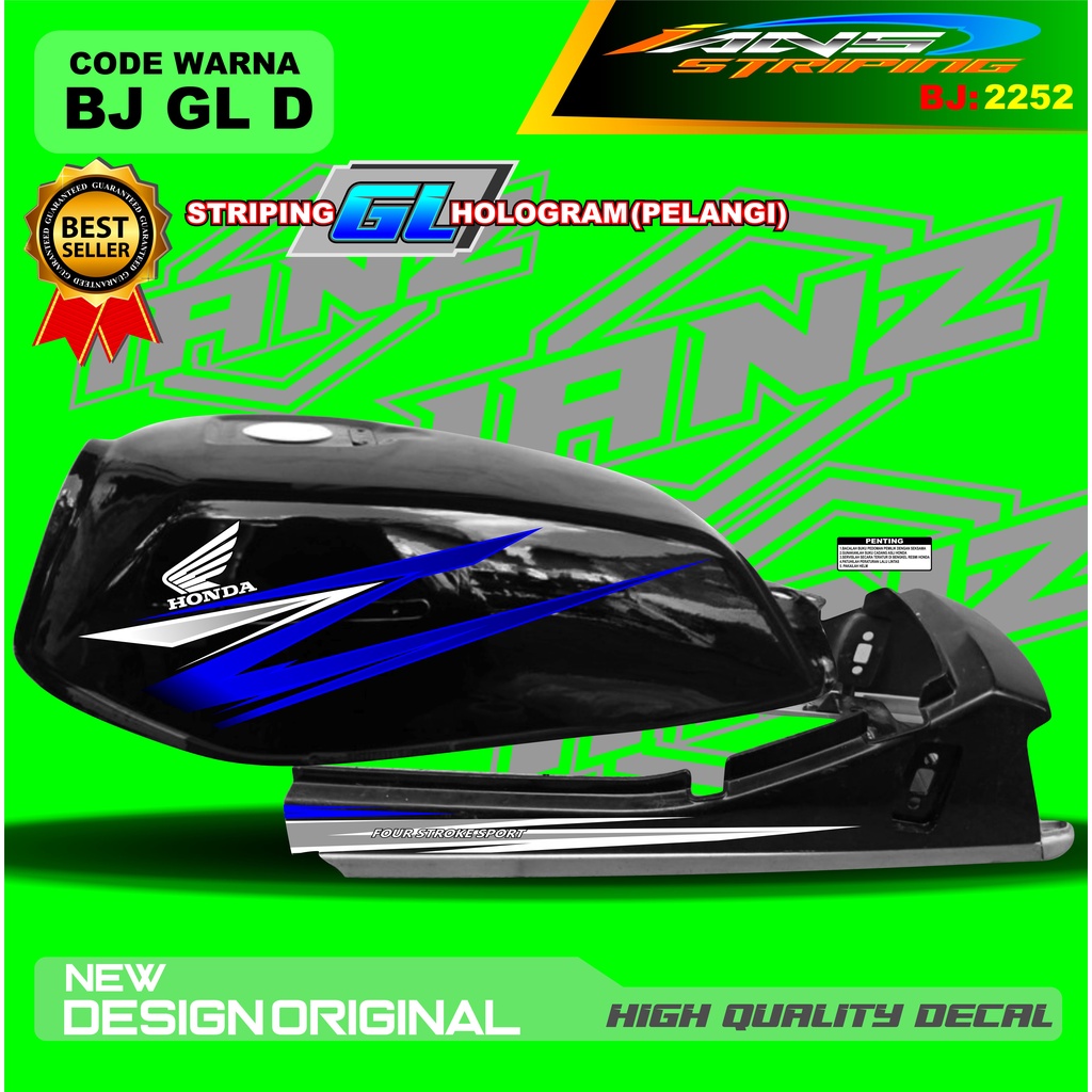 COSTUM STRIPING GL PRO TERBARU / STIKER MOTOR GL TERMURAH / STRIPING MOTOR GL 100 / STIKER MOTOR