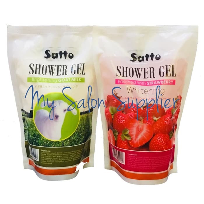 Satto Shower Gel REFILL 500ml Brightening Goat Milk / Strawberry